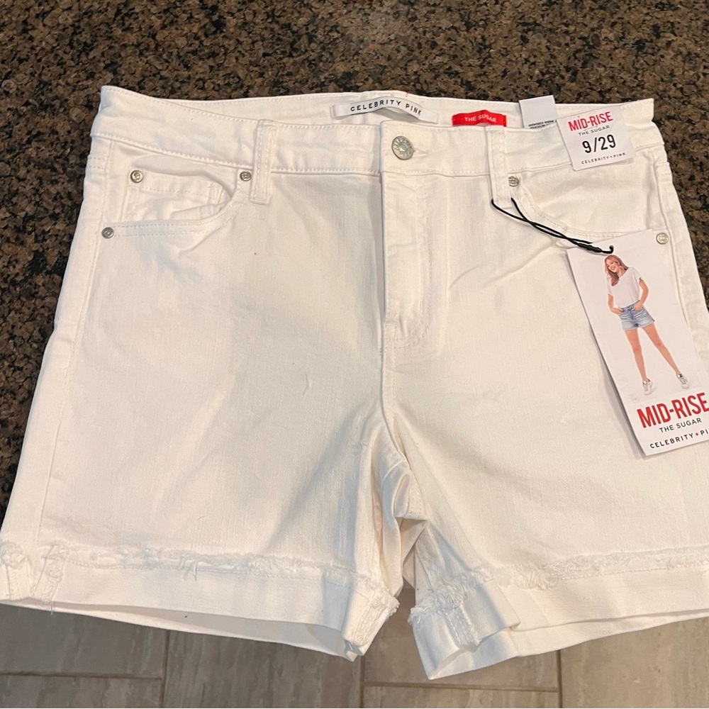 Celebrity pink NWT white shorts